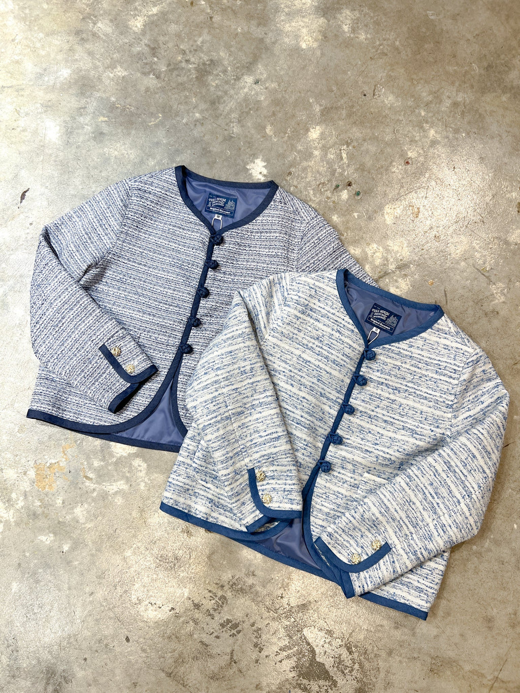 Collarless Ball Ball Tweed KF Jacket 波波盤扣花呢外套