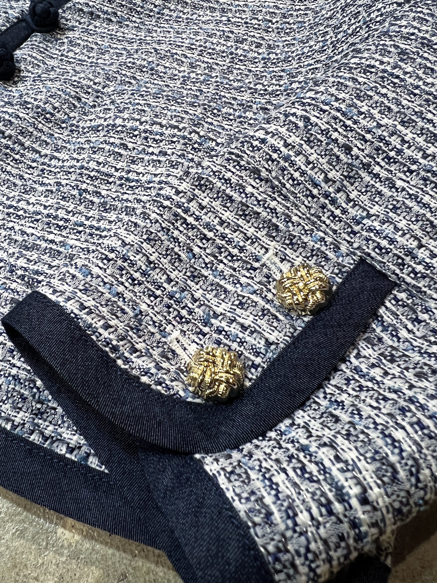 Collarless Ball Ball Tweed KF Jacket 波波盤扣花呢外套