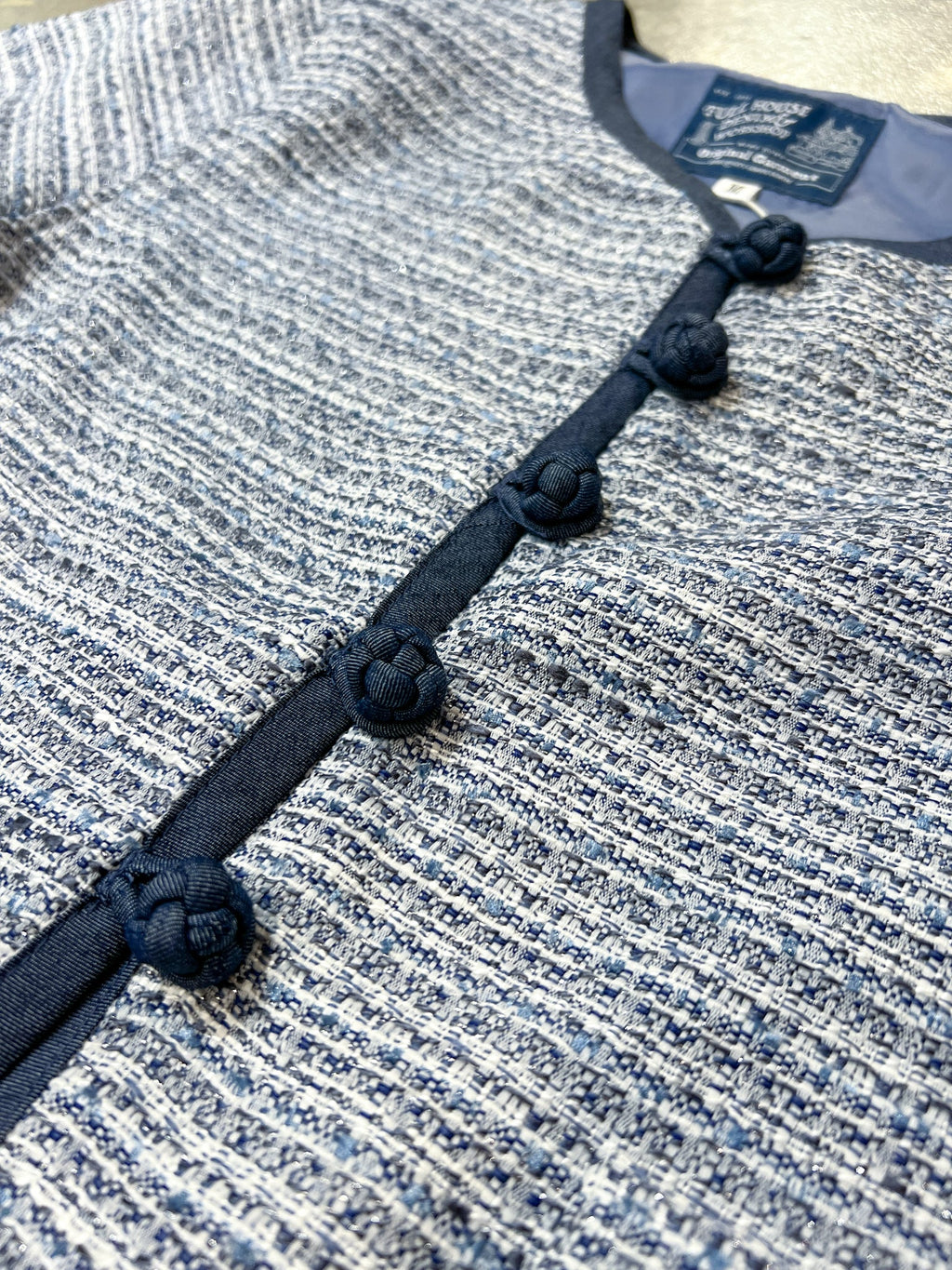 Collarless Ball Ball Tweed KF Jacket 波波盤扣花呢外套