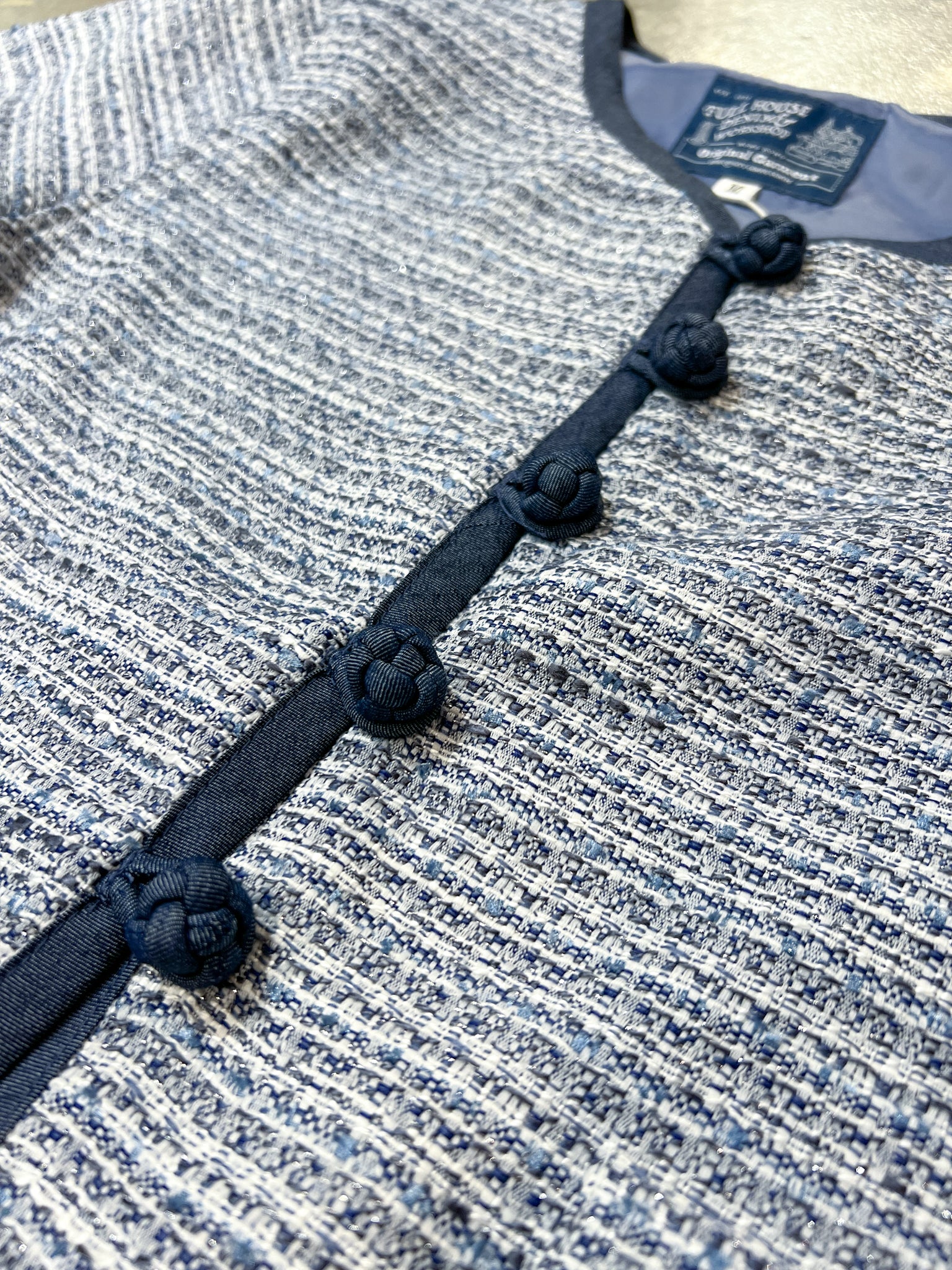 Collarless Ball Ball Tweed KF Jacket 波波盤扣花呢外套