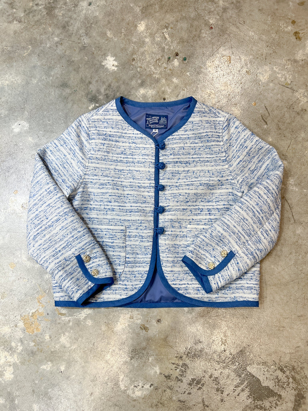 Collarless Ball Ball Tweed KF Jacket 波波盤扣花呢外套