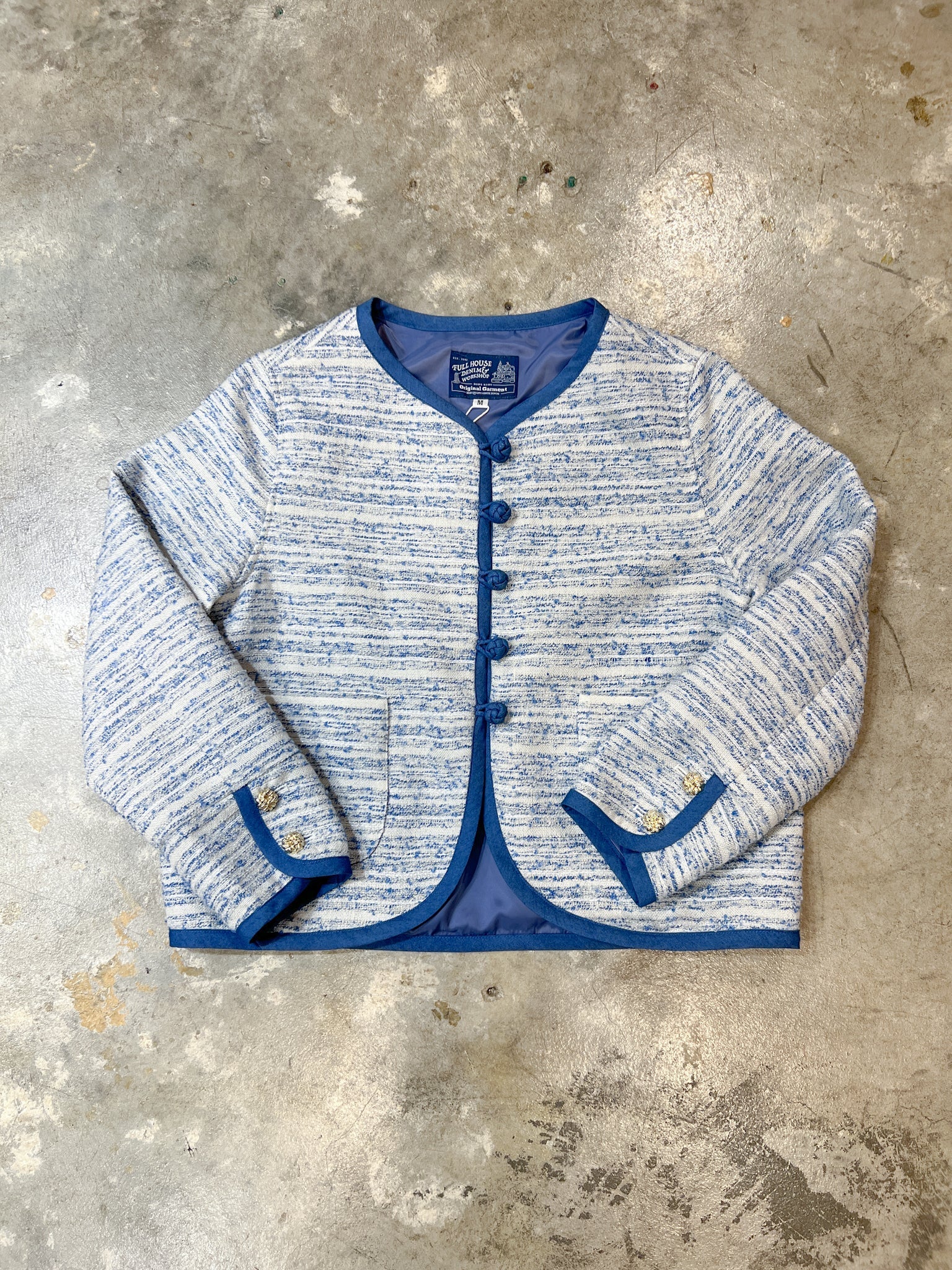 Collarless Ball Ball Tweed KF Jacket 波波盤扣花呢外套