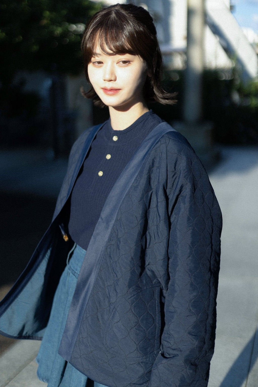 雙面すもう兎 Embroidery Reversible Kimono