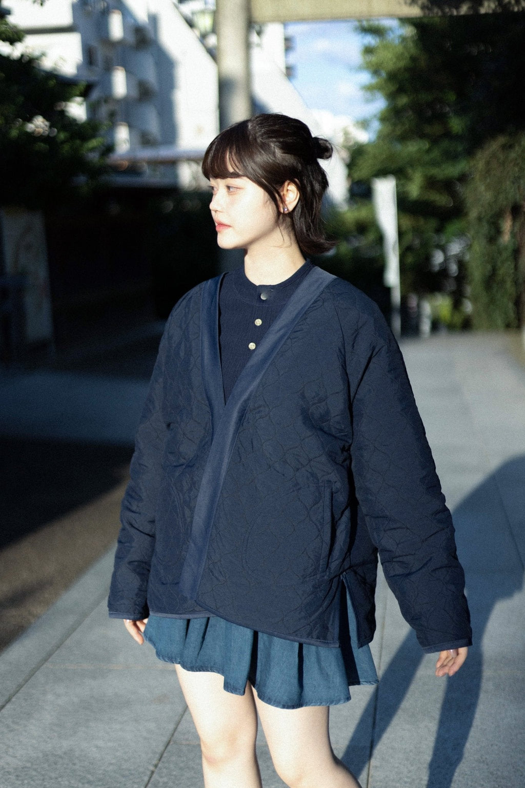 雙面すもう兎 Embroidery Reversible Kimono
