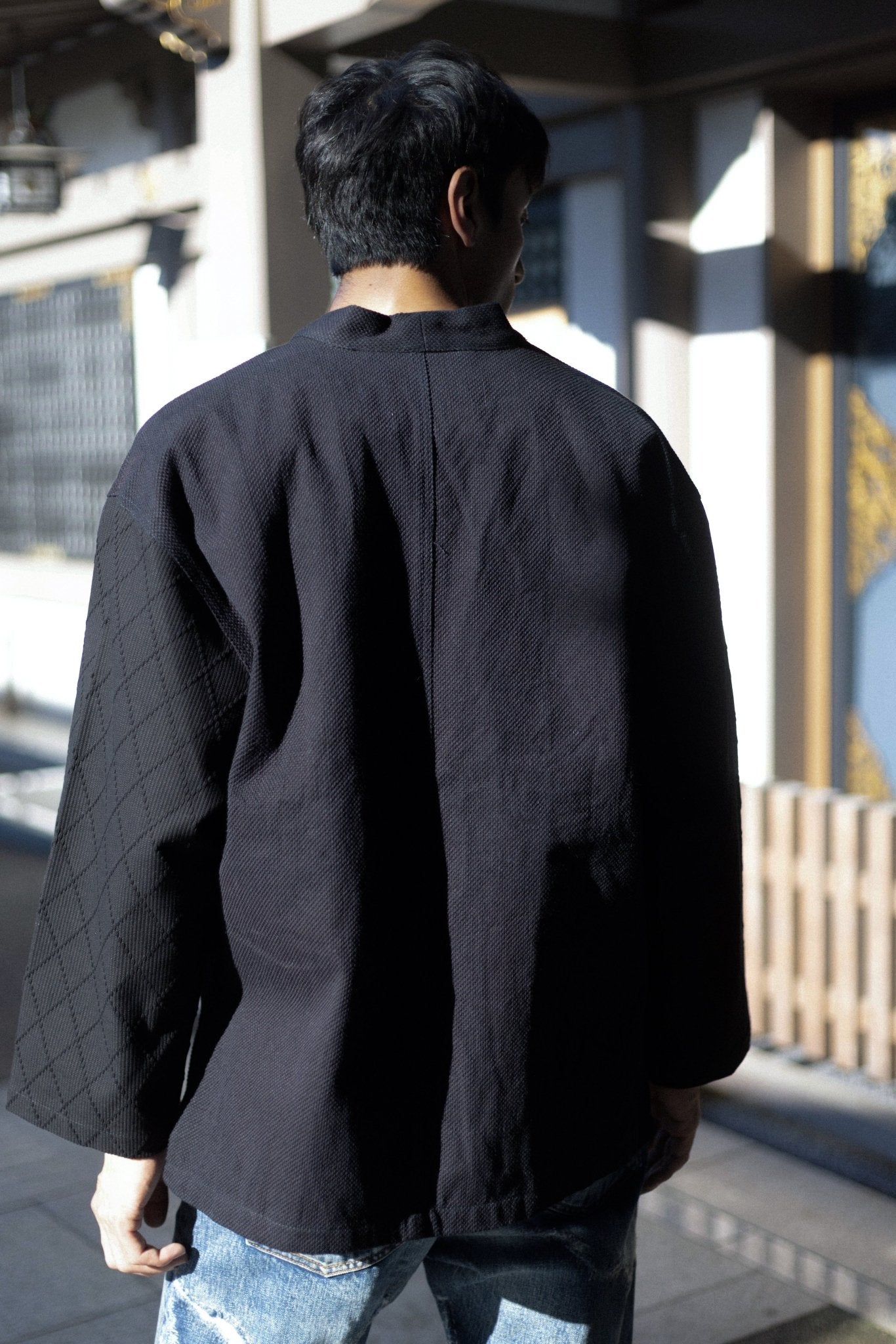墨色套染紺桔梗劍道服羽織Ink Black Over Dyeing Konkikyou Haori