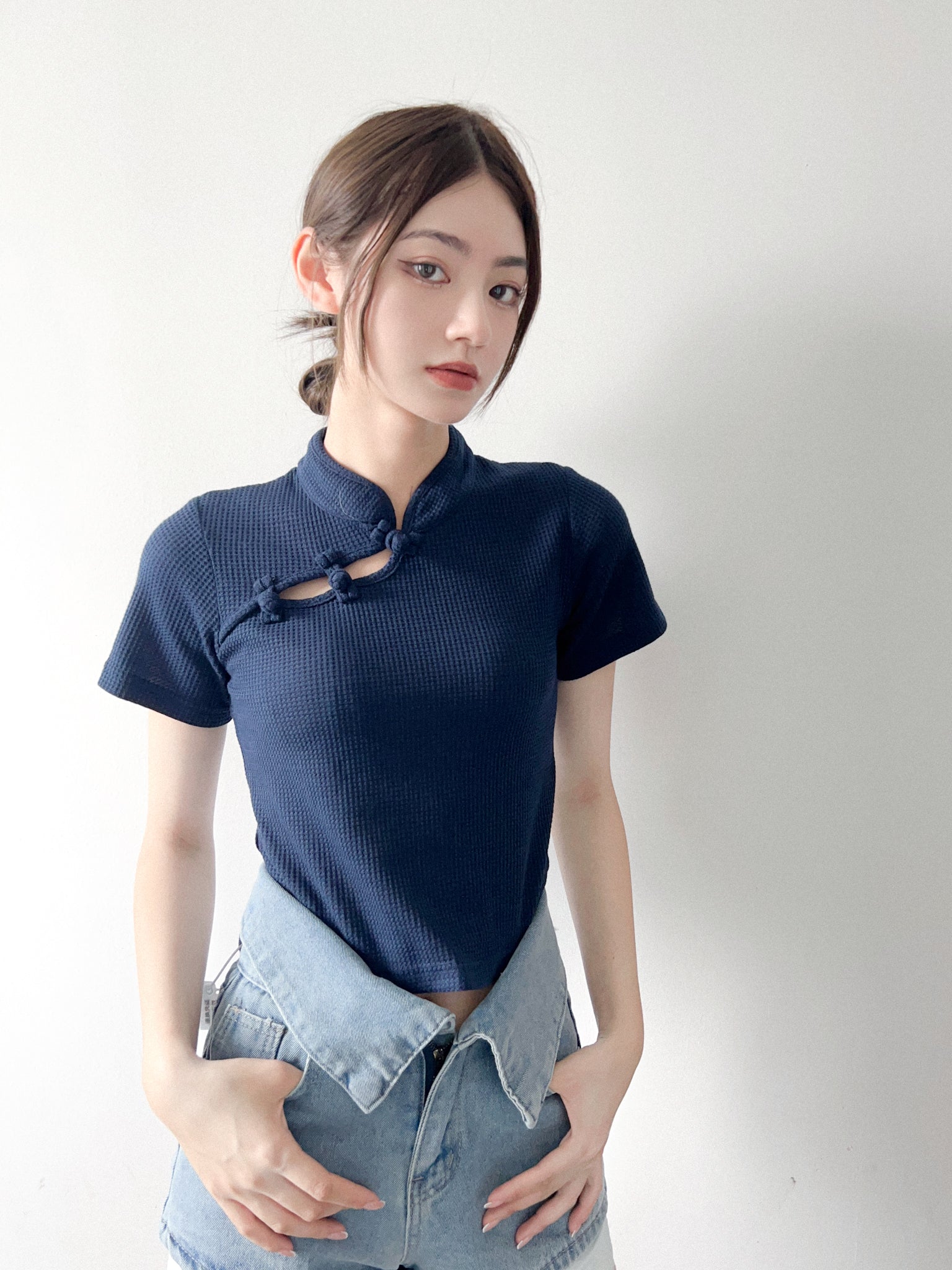 Waffle KF Crop Tee