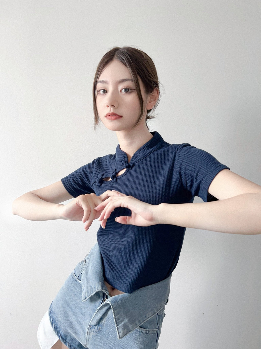 Waffle KF Crop Tee