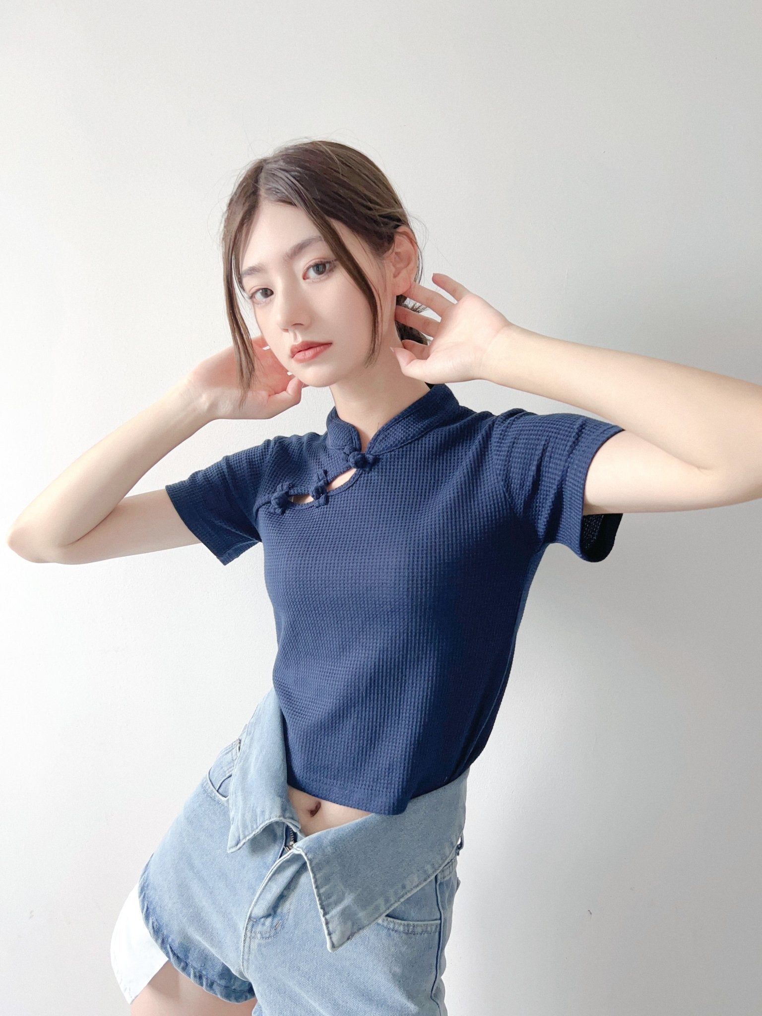 Waffle KF Crop Tee